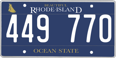 RI license plate 449770