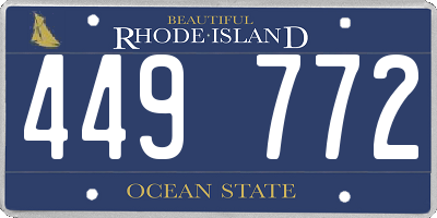 RI license plate 449772