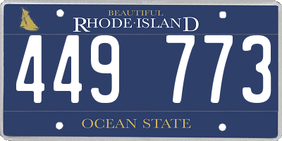 RI license plate 449773
