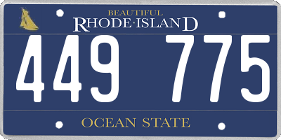RI license plate 449775