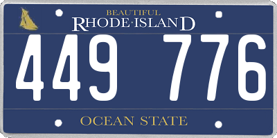 RI license plate 449776