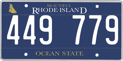 RI license plate 449779