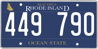 RI license plate 449790