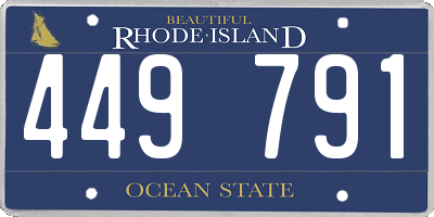 RI license plate 449791