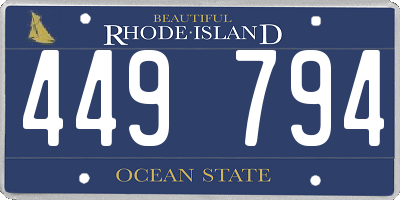 RI license plate 449794