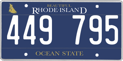 RI license plate 449795