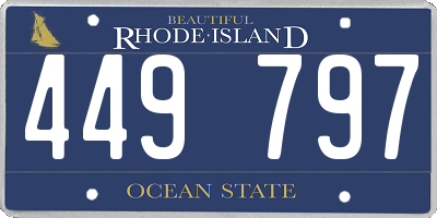 RI license plate 449797