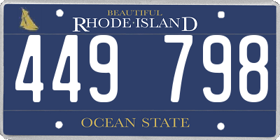 RI license plate 449798