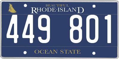 RI license plate 449801
