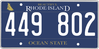 RI license plate 449802
