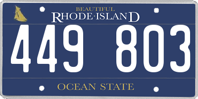 RI license plate 449803