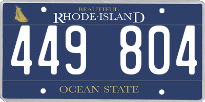 RI license plate 449804