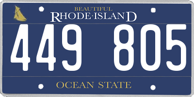 RI license plate 449805