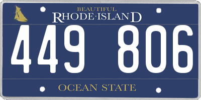 RI license plate 449806