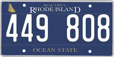 RI license plate 449808