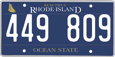RI license plate 449809