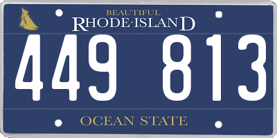 RI license plate 449813