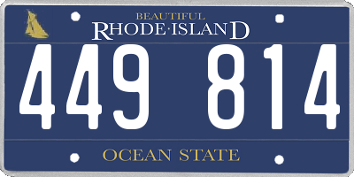 RI license plate 449814