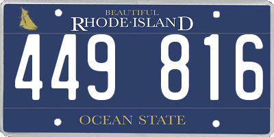 RI license plate 449816