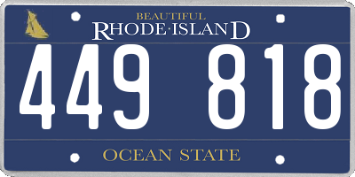 RI license plate 449818