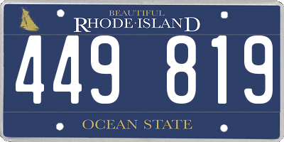 RI license plate 449819