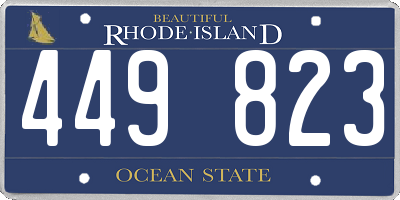 RI license plate 449823