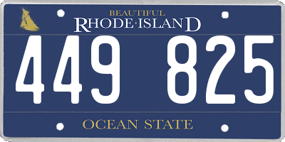 RI license plate 449825