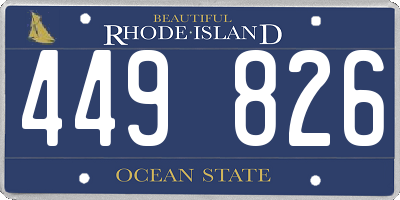 RI license plate 449826