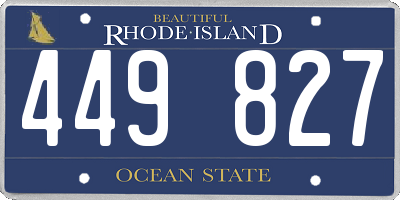 RI license plate 449827