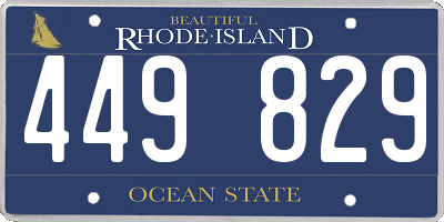 RI license plate 449829