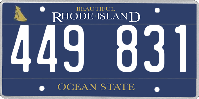 RI license plate 449831