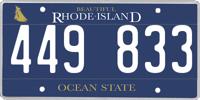 RI license plate 449833