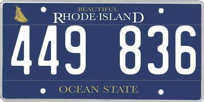 RI license plate 449836