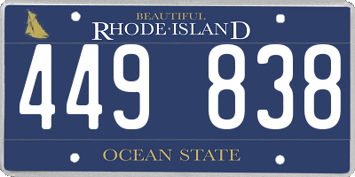 RI license plate 449838