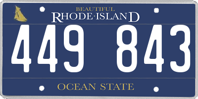 RI license plate 449843