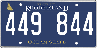 RI license plate 449844