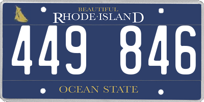 RI license plate 449846