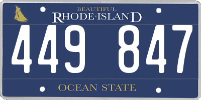 RI license plate 449847