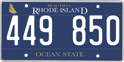 RI license plate 449850