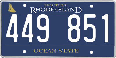 RI license plate 449851