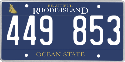 RI license plate 449853