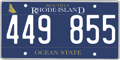RI license plate 449855