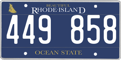 RI license plate 449858