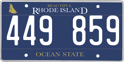 RI license plate 449859