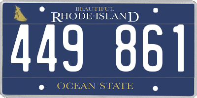 RI license plate 449861