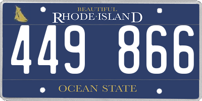 RI license plate 449866