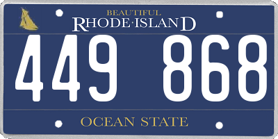 RI license plate 449868