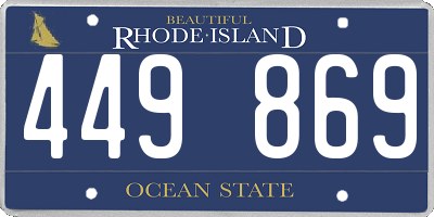 RI license plate 449869