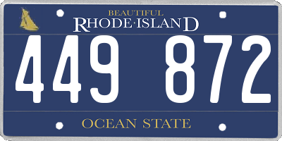 RI license plate 449872