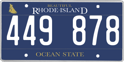RI license plate 449878